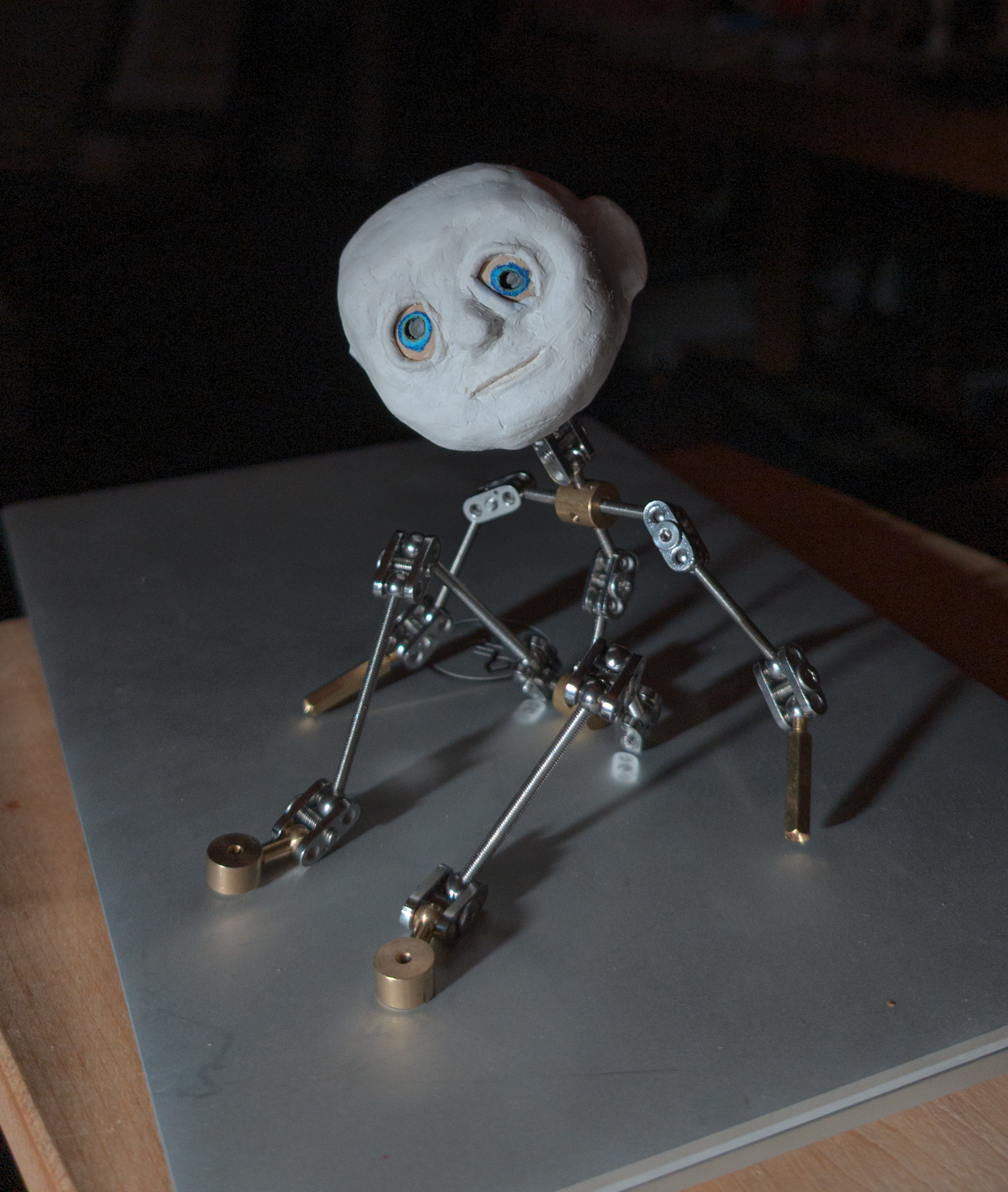 Doll armature and head, in progress